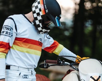 Vtg 70s 80s Yamaha Jersey Black Yellow XL Motocross Motorcycle