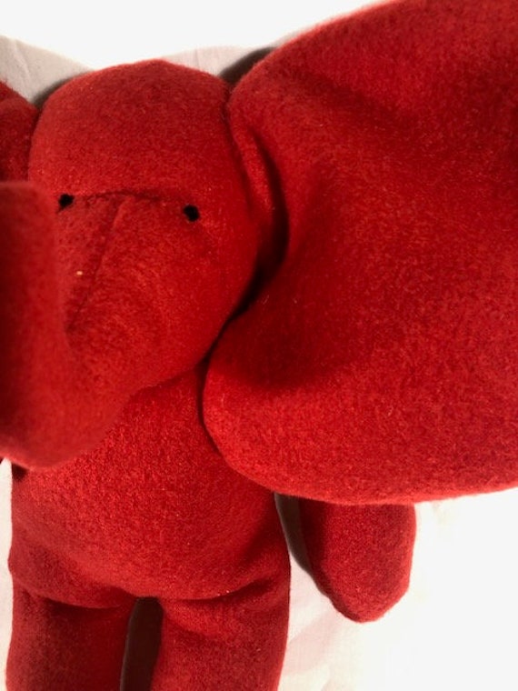 Red Baby Elephant Stuffed Animal Unique Handcrafted Soft Plush Child Birthday Gift Cuddly Red Elephant Comfort Toy Add Name Option Etsy UK