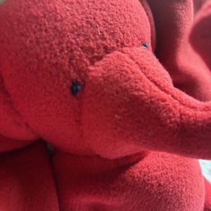 Red Baby Elephant Stuffed Animal – Soft Plush Birthday Gift