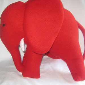 red elephant stuffed animal