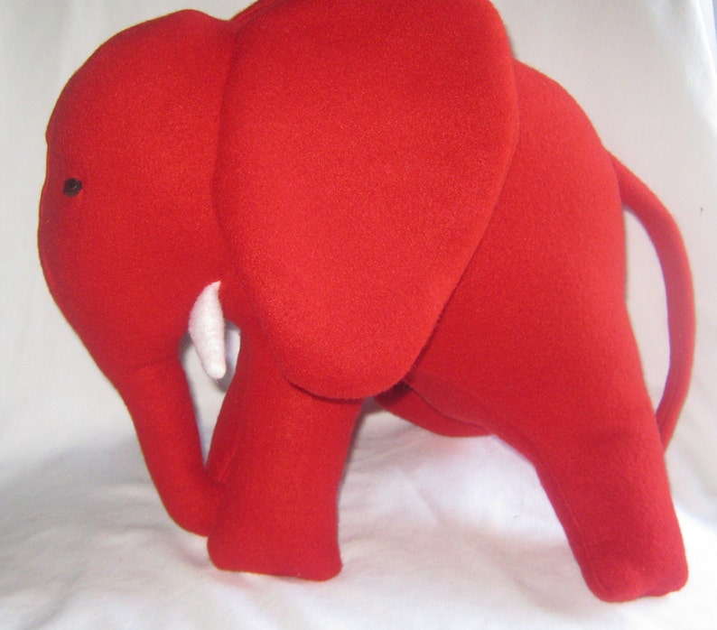 red stuffed elephant