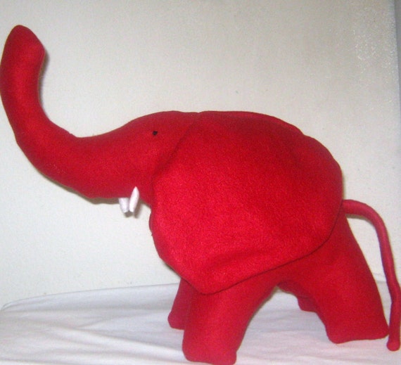 red stuffed elephant