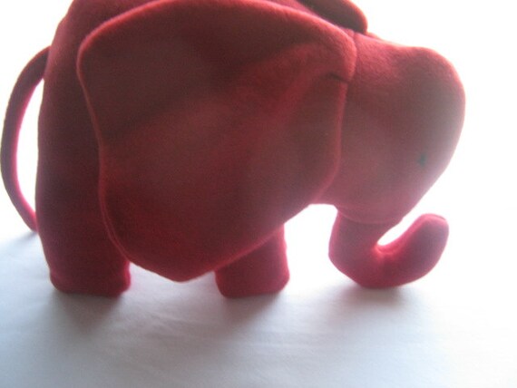 red stuffed elephant