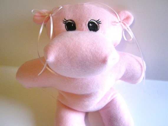 pink hippo stuffed animal