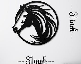 Horse Metal Art, Equestrian Wall Art, Metal Horse Art, Horse Head Art, Equestrian Home Decor, Rustic Horse Art, Farmhouse Horse Art