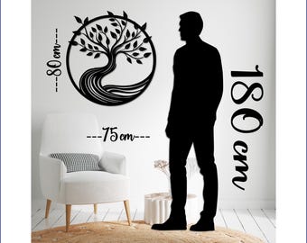 Tree of Life Metal Wall Decor , Spiritual Metal Wall Hanging , Metal Tree Art , Nature Wall Sign, available in 4 sizes 11, 19, 27, 31 inch