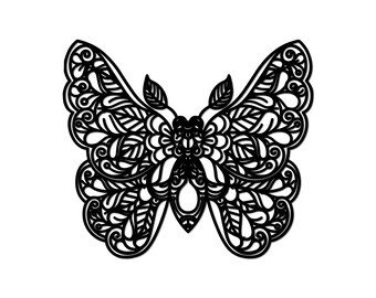 Large Butterfly Metal Wall Art - 31 Inch Wide - Durable 1.5 mm Metal - 5 Color Choices,  Preppy Room Decor