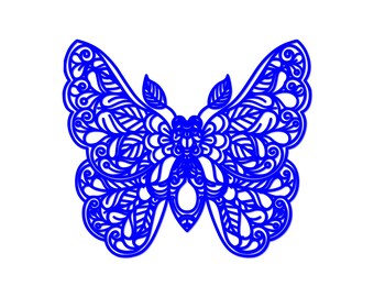 Metal Wall Art Butterfly - Blue 31 Inch Wide - Durable 1.5 mm Metal - 5 Color Choices,  Preppy Room Decor