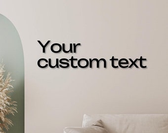 3D wall decoration text, custom text, wedding gift, wall quotes - raised plaque with personalized name
