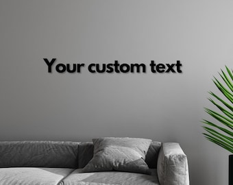 3D wall decoration text, custom text, wedding gift, wall quotes - raised plaque with personalized name