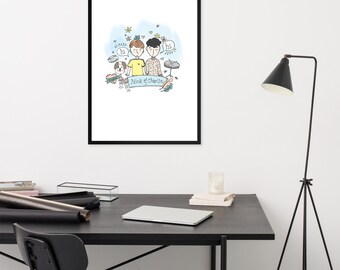 Heartstopper Nick & Charlie Art Print | Framed