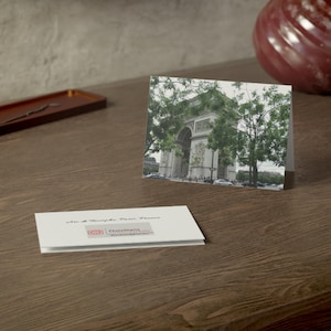 Juego de papelería, postales de París, elegantes tarjetas de felicitación con arquitectura francesa, tarjetas de notas, fotografías del Arco del Triunfo, para cualquier ocasión