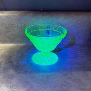 Uranium Glass - Sherbet Dish