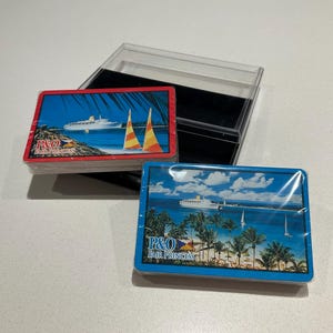 Vintage P&O Fair Princess Playing Cards. Two Deck Card Set. Unopened Cards in Carry Case