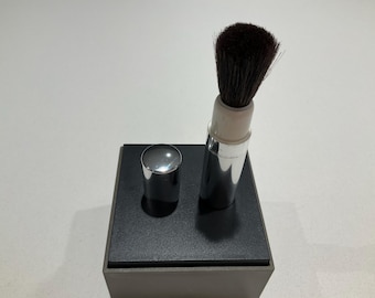 Vintage Clinique Retractable Makeup Brush: Silver Travel Powder Brush