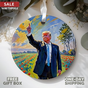 Trump 2024 Christmas Ornament | Donald Trump Gift | Christmas Tree Decor | Vote Trump Ornament | Home Decor | Trump Ornament Sets
