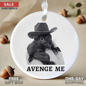 Memorial Ornament Set for Peanut the Squirrel | Heartwarming Pet Memorial Gift | Pet Lover Squirrel Keepsake | Avenge Me Tribute