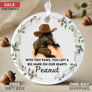 Peanut the Squirrel Memorial Ornament Set | Thoughtful Thank You Gift | Pet Mom Ornament | Pet Memorial Gift | Heartfelt Memorial Keepsake
