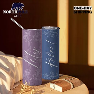 Gobelet personnalisé 20 oz, cadeau de demoiselle d&#39;honneur personnalisé, gobelet fin, mug personnalisé, proposition de demoiselle d&#39;honneur, cadeau unique pour elle