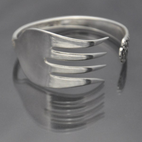 Zilveren vork Manchet armband zilverwerk sieraden