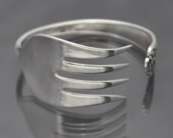 Silver Fork Cuff Bracelet Silverware Jewelry