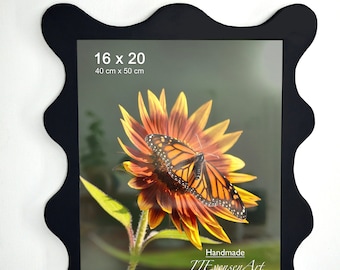 16x20 Funky Picture Frame in Any Color; Frame Only, No Hardware, glass or Backing, Scalloped Frame