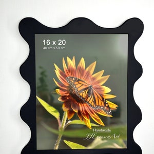 16x20 Funky Picture Frame in Any Color; Frame Only, No Hardware, glass or Backing, Scalloped Frame