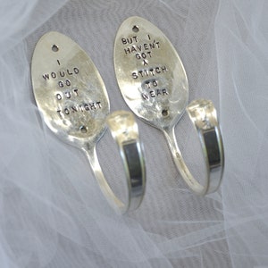 2 Personalized Spoon Hooks Vintage Reclaimed Silverware