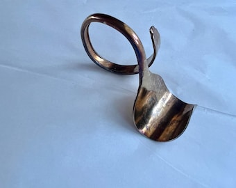 Spoon Business Card Holder Desk Office or iPhone Holder Style 006 Vintage Reclaimed Silverware