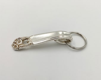 Silver Spoon Keychain Key Fob Vintage Reclaimed Silverware ETERNALLY YOURS 1941 by 1847 Rogers Bros.