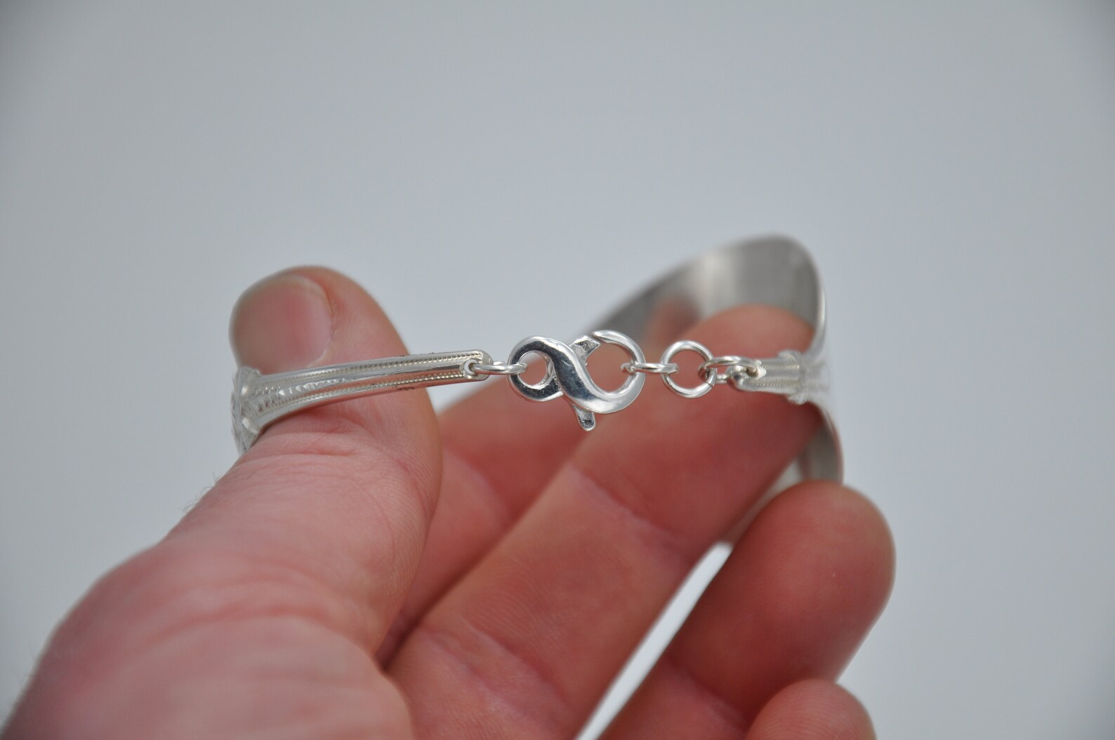 Sterling Silver Spoon Bracelet Antique Vintage Silverware Etsy