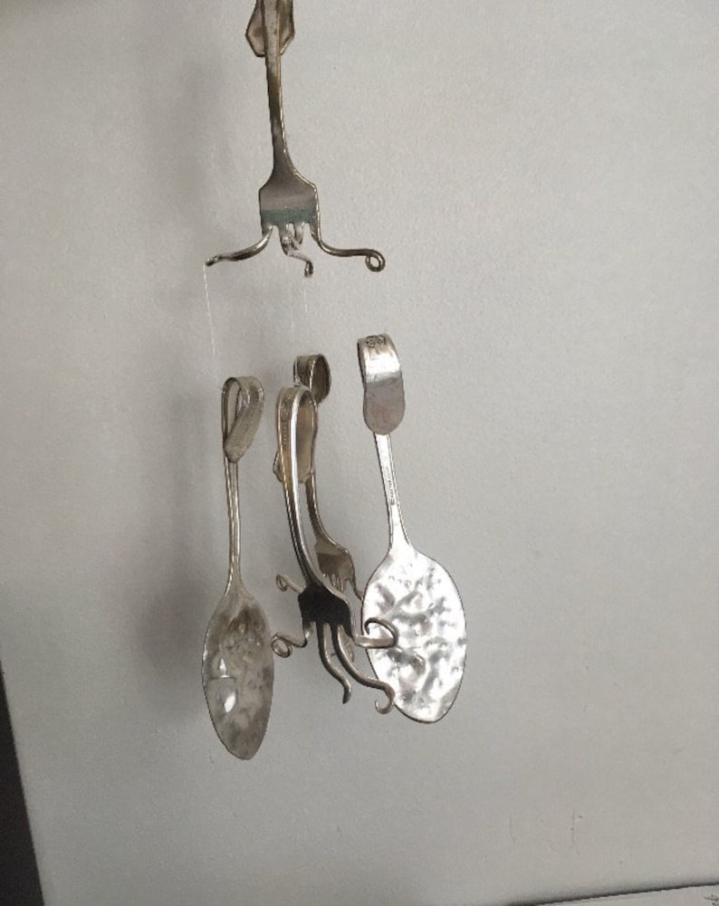 Beautiful Spoon and Fork Wind Chime Made With Antique Etsy