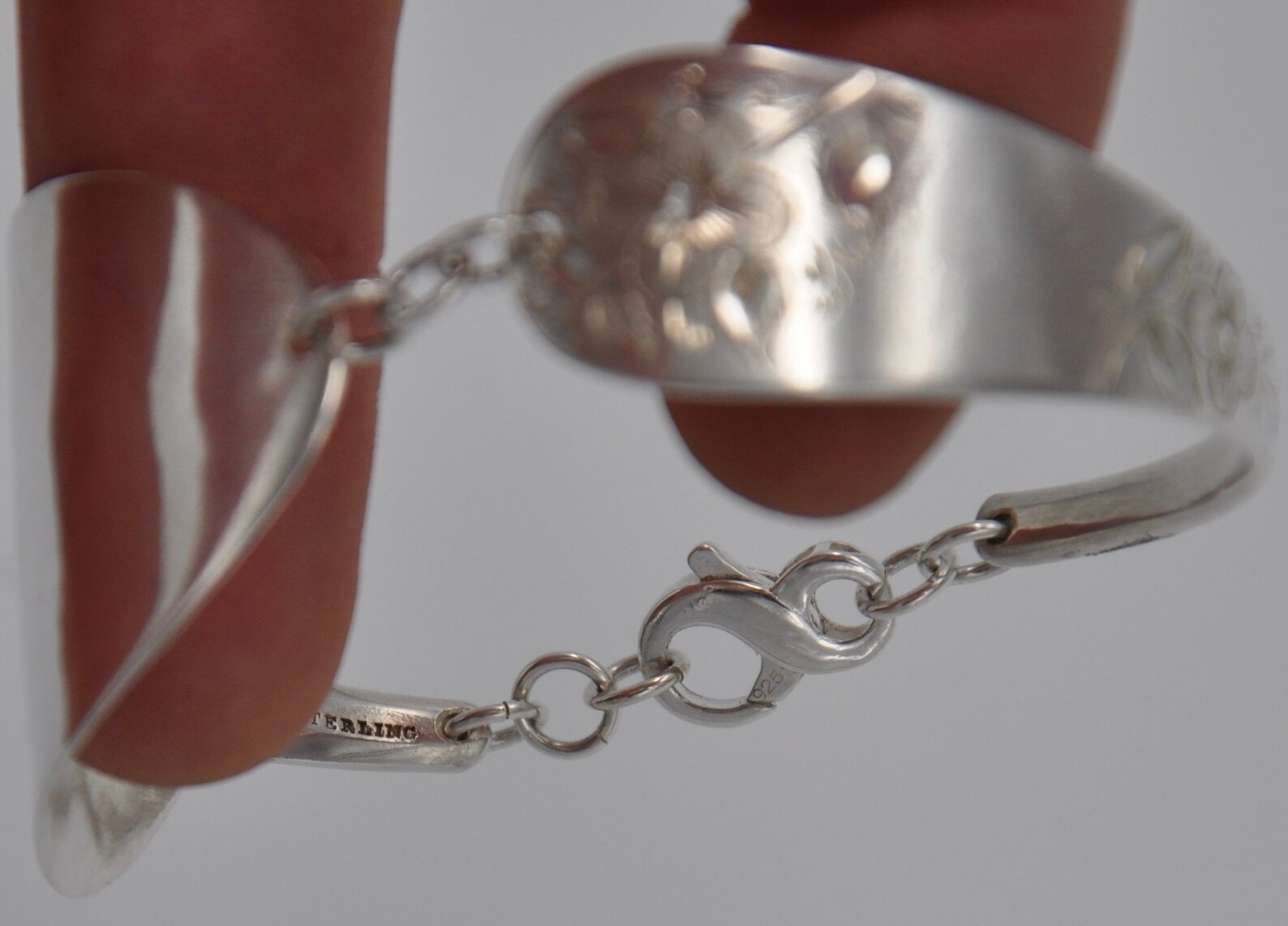 Sterling Silver Spoon Bracelet Antique Vintage Silverware Etsy