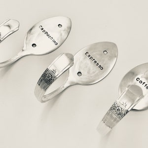 3 Personalized Spoon Hooks Vintage Reclaimed Silverware image 5