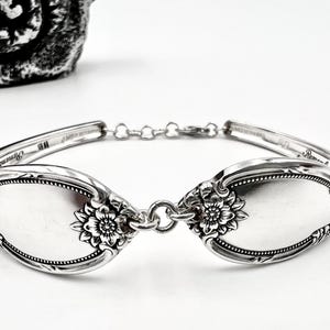Silverware Bracelet Rogers Remembrance Vintage Pattern Flatware Spoon Jewelry 2 Piece Design