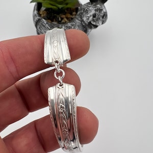 Beautiful Silverware Bracelet, Spoon Jewelry with Flowers
