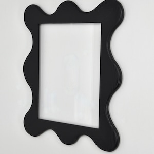 11x14 Funky Picture Frame with Acrylic Glass Backing and Mounting Hardware in any color, Scalloped Frame