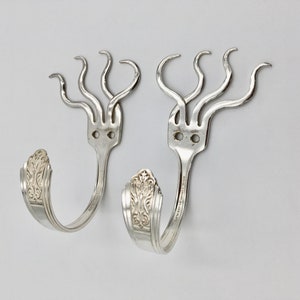 Groovy Wave Hook Combo Fork Hooks Vintage Reclaimed Silverware