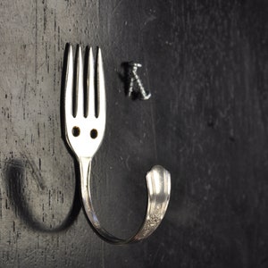 Fork Hook Vintage Reclaimed Silverware Hanger Multiple Quantity DIY Rack
