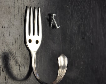 Fork Hook Vintage Reclaimed Silverware