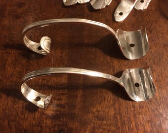 Silverware Door Pulls made from Ice Tea Spoons Vintage Reclaimed Silverware