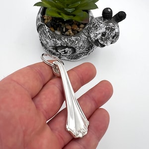 Silver Spoon Keychain Key Fob Vintage Reclaimed Silverware Beautiful Pattern Unique Style Keyfob