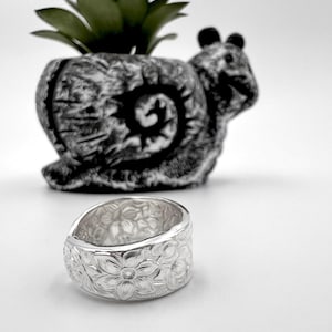Antique Spoon Ring Narcissus 1935 Vintage Reclaimed Silverware Jewelry