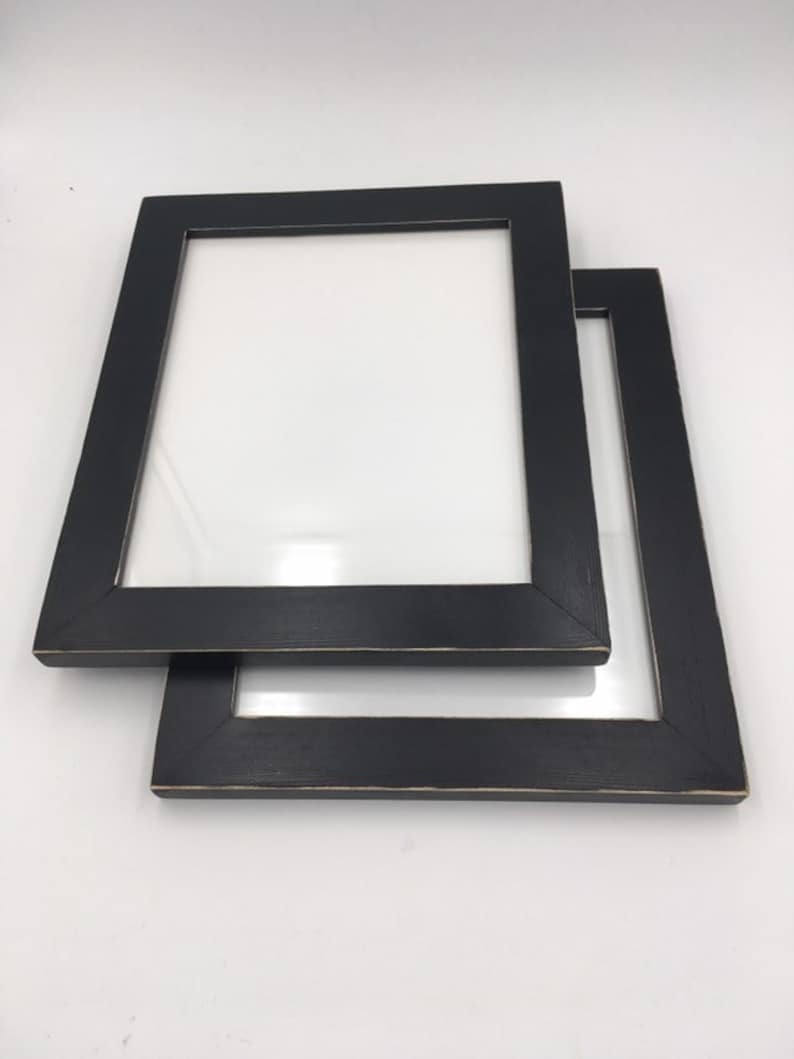 Three 8x10 Picture Frames With Glass Backing and Mounting Etsy