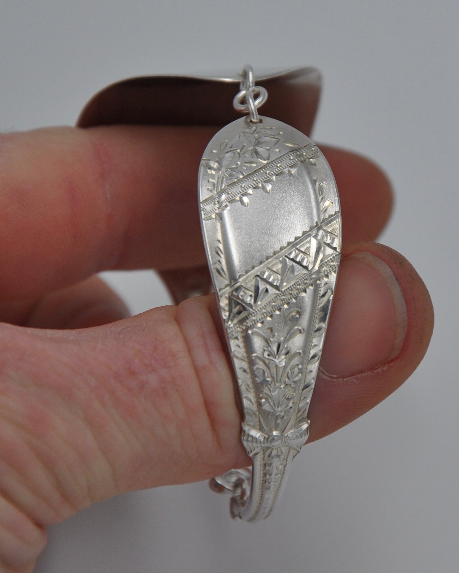 Sterling Silver Spoon Bracelet Antique Vintage Silverware Etsy