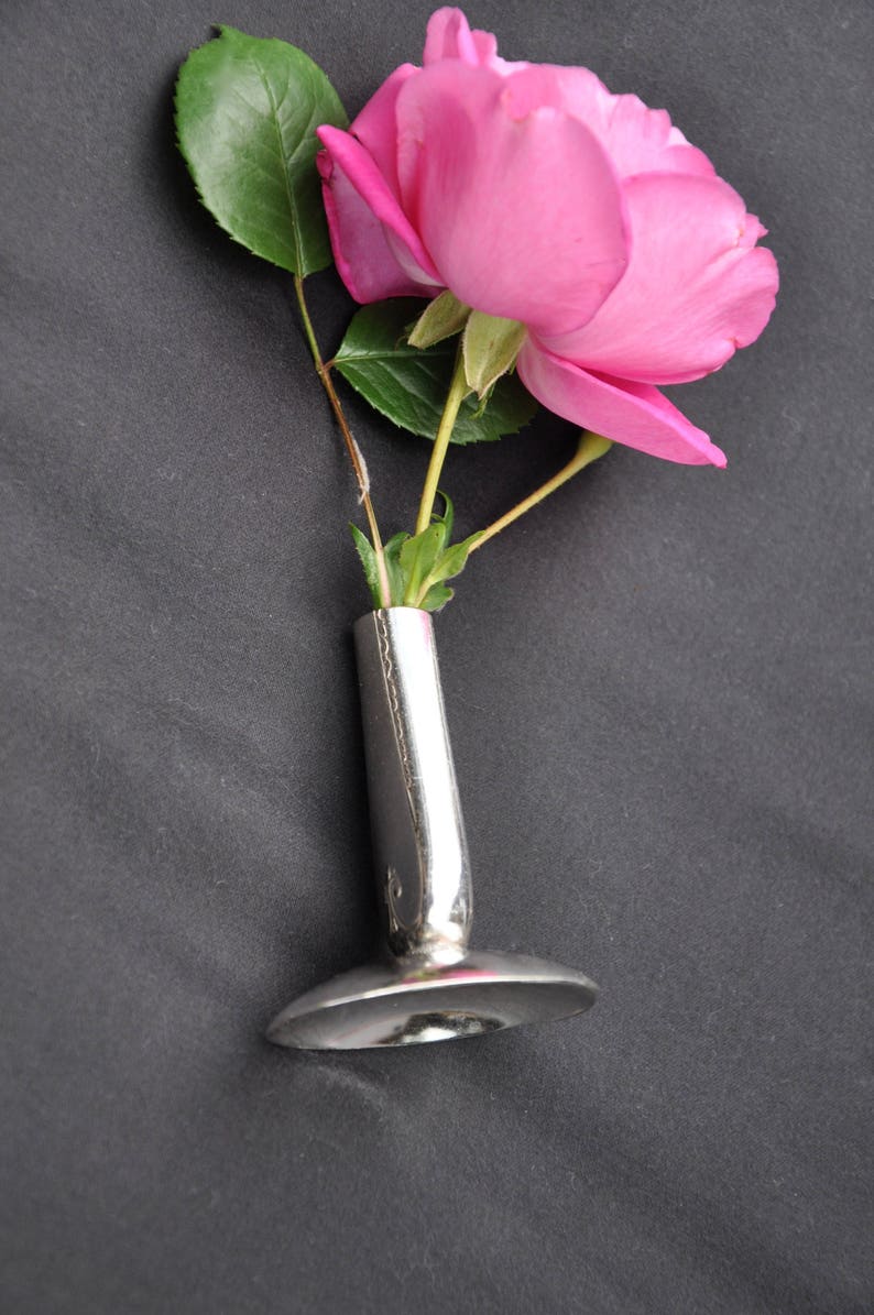 Silverware Flower Vase or Toothpick Holder Vintage Reclaimed Etsy