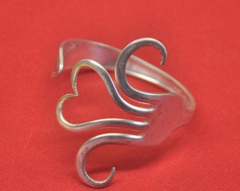 I Love Forking Bracelet Cuff, Silverware Jewelry