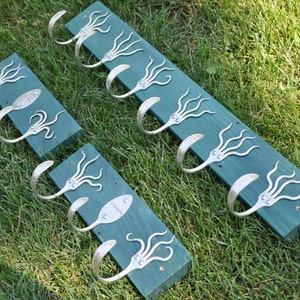 3 Turquoise Coat Racks Combo Available in Any Color Recycled Silverware image 1
