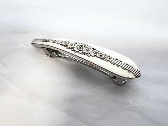 Spoon Barrette Silverware Hair Clip Vintage Flatware Jewelry  display picture 2