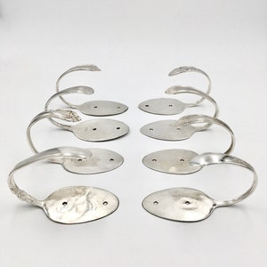 Silver Spoon Curtain Tie Back Hooks set of 2 4 6 8 10 12 14 16 18 20 Vintage Reclaimed Silverware